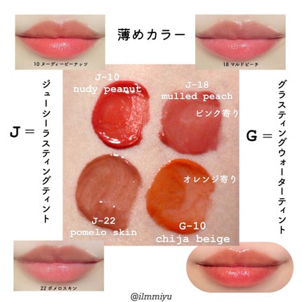 ジューシーラスティングティント/rom&nd/リップティントを使ったクチコミ(4枚目)