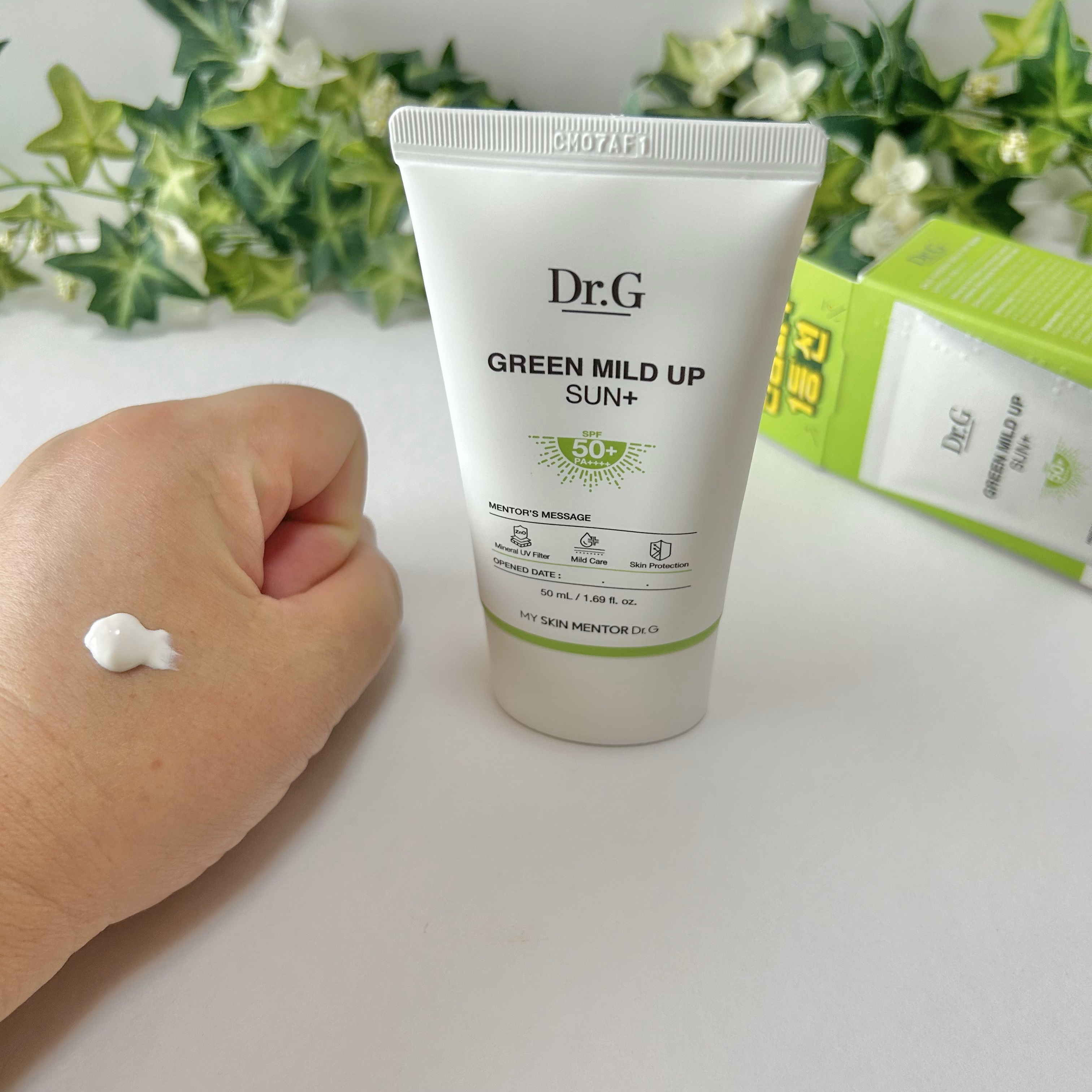 グリーンマイルドアップサンプラス/Dr.G/日焼け止めクリームを使ったクチコミ（3枚目）