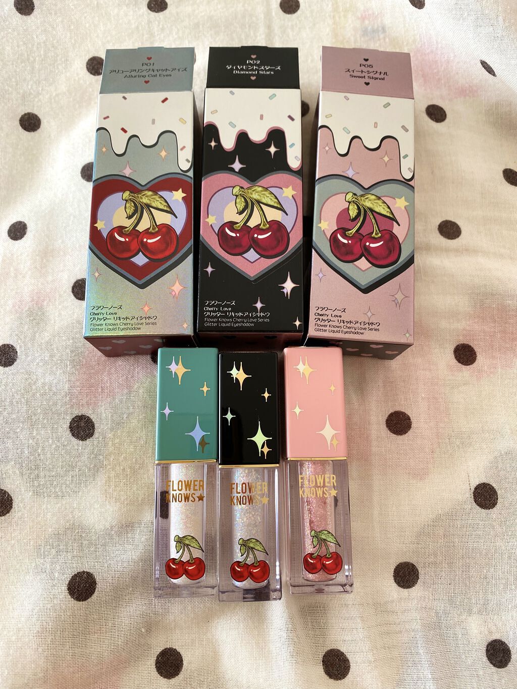 Cherry Love グリッター リキッドアイシャドウ P02 Diamond Stars/FlowerKnows/グリッターを使ったクチコミ（2枚目）