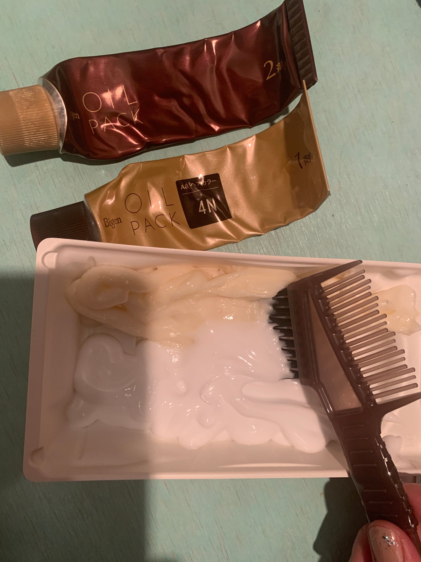 オイルパックカラー/ビゲン/ヘアカラーを使ったクチコミ(1枚目)