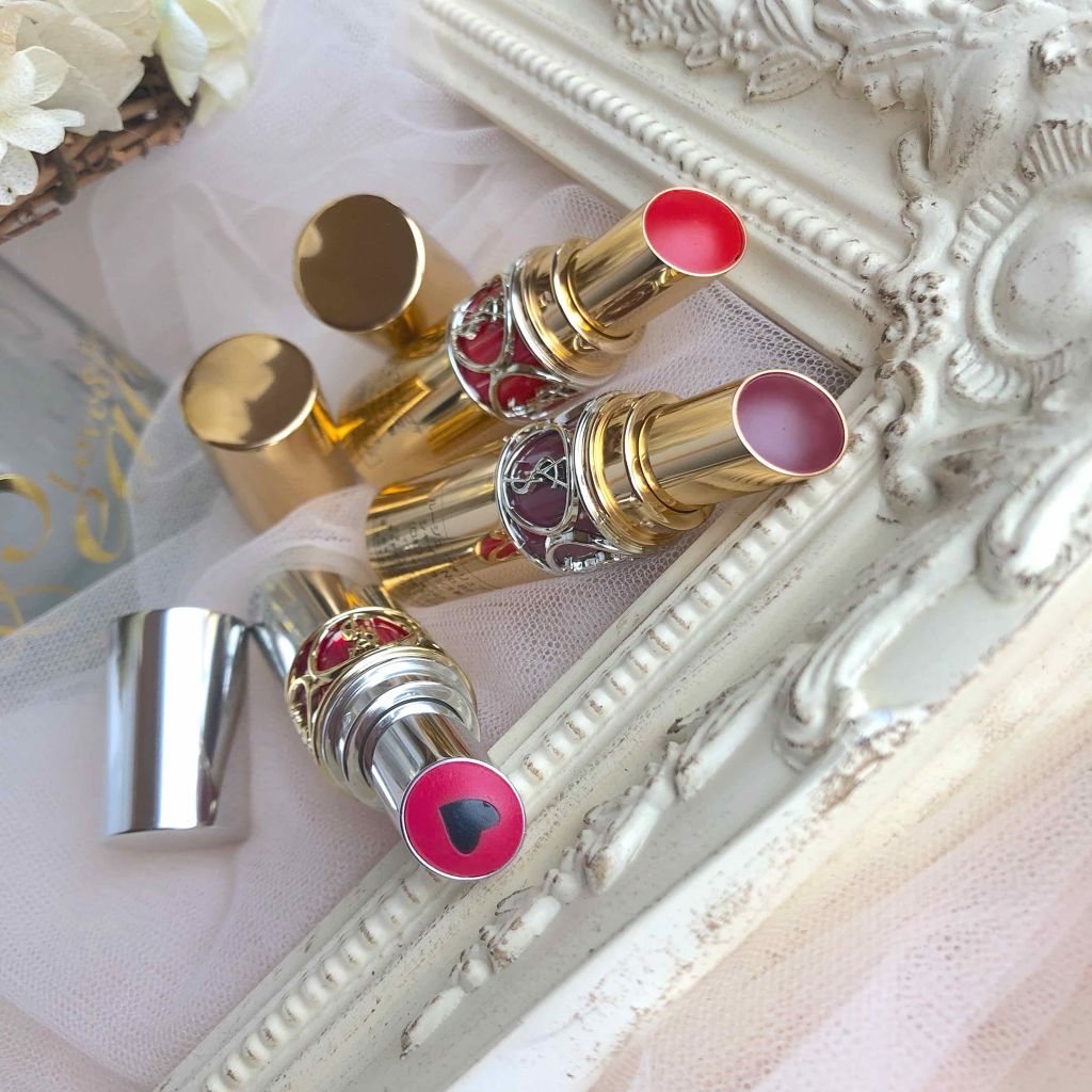 ルージュ ヴォリュプテ シャイン/YVES SAINT LAURENT BEAUTE/口紅を使ったクチコミ（2枚目）