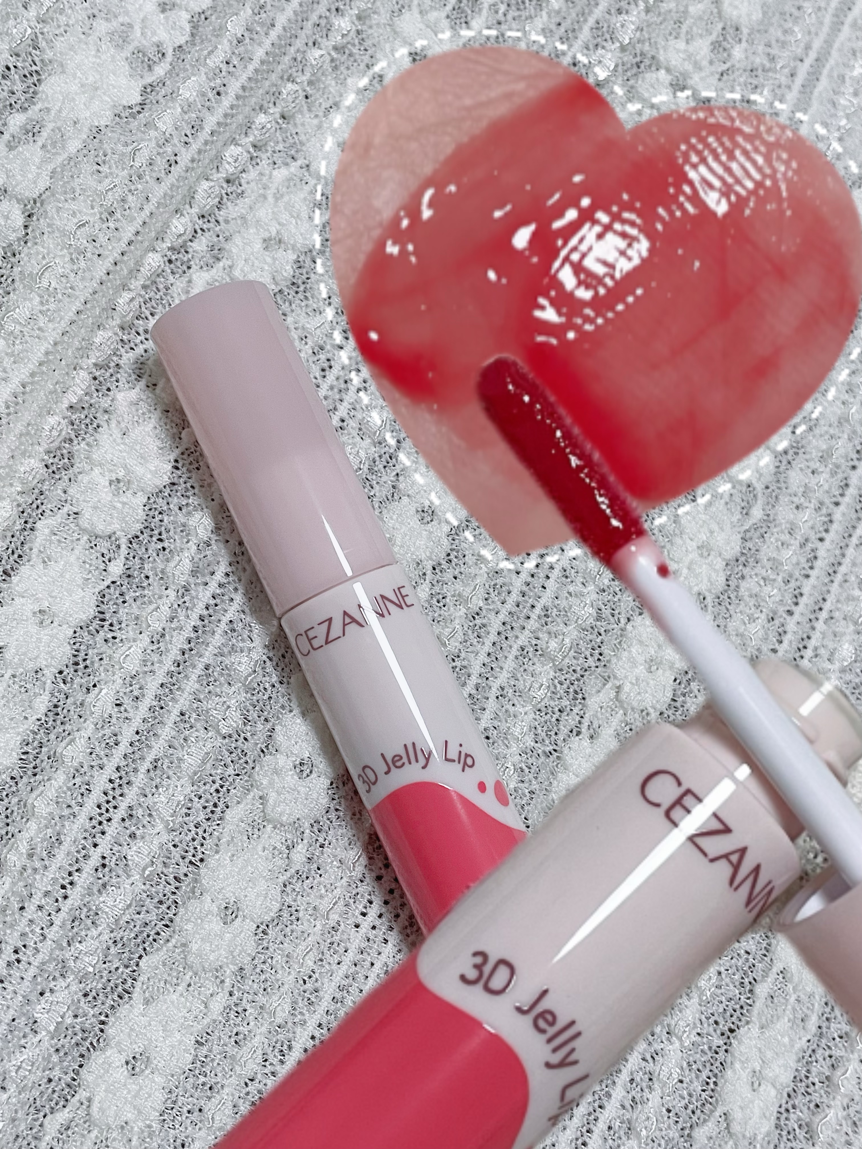 3Dジェリーリップ 01 ピーチメルバ/CEZANNE/口紅・グロス・リップライナー・リップケアを使ったクチコミ（3枚目）