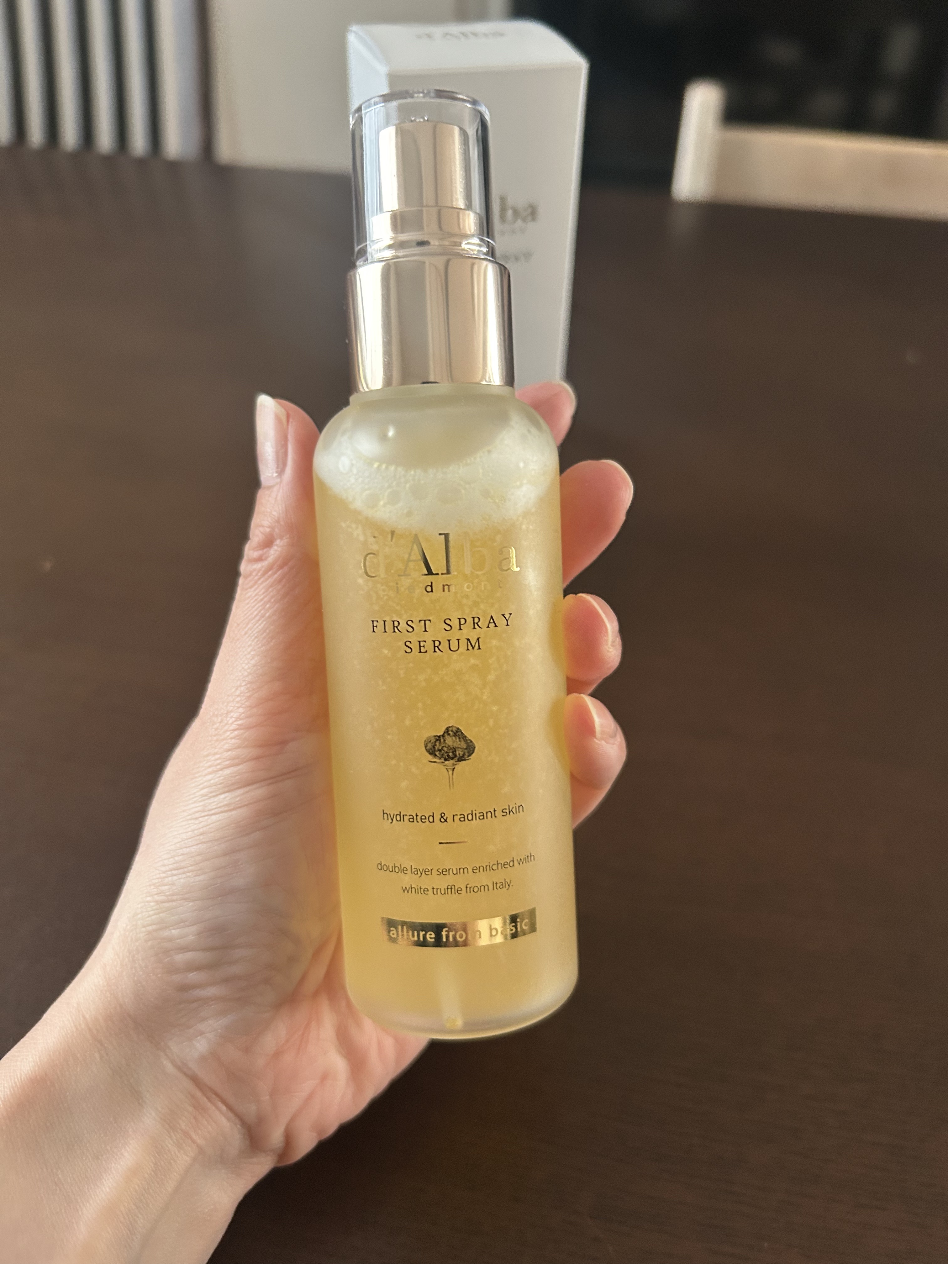 ダルバ ホワイトトリュフファーストスプレーセラム/ダルバ/ミスト状化粧水を使ったクチコミ（3枚目）