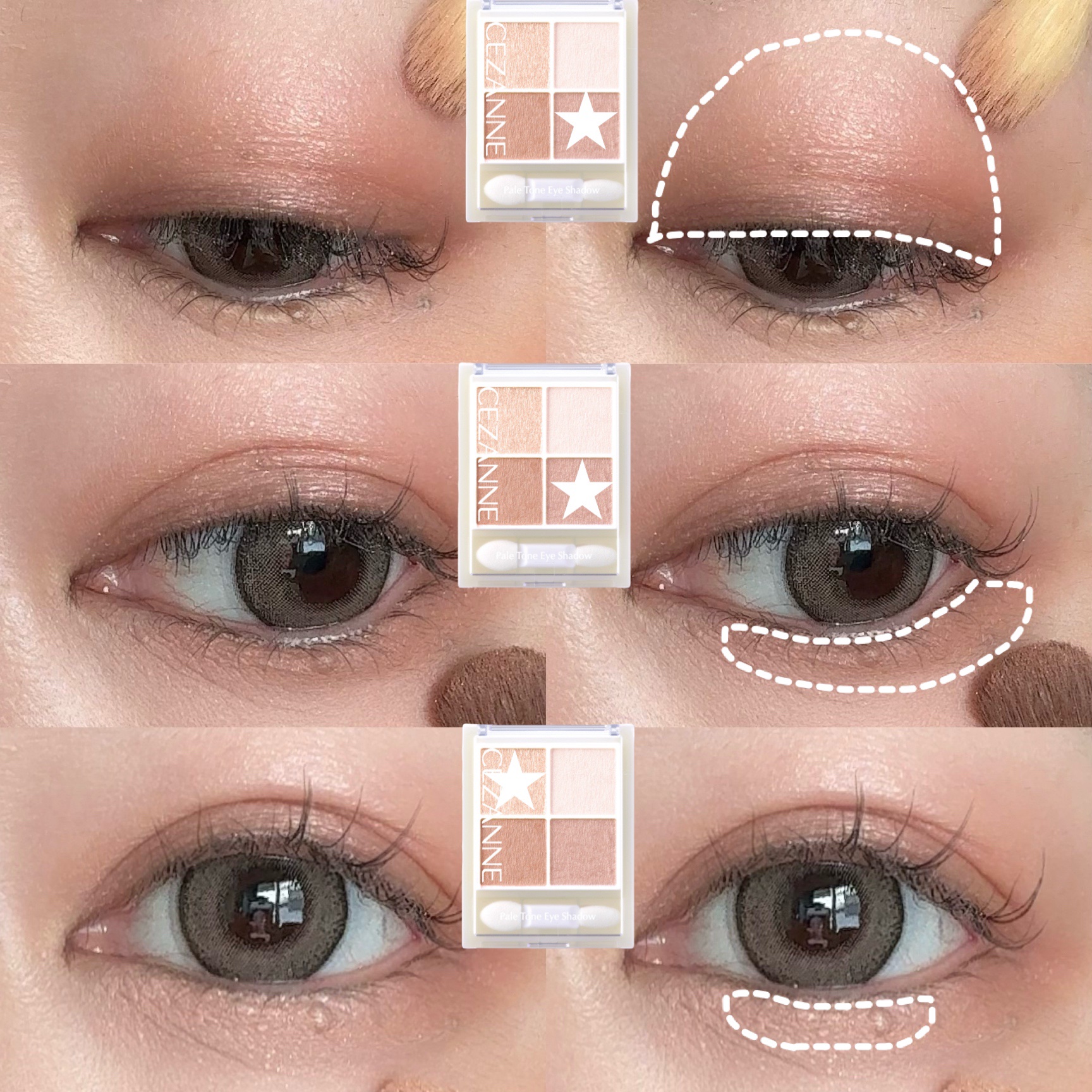 ペールトーンアイシャドウ/CEZANNE/アイシャドウを使ったクチコミ（3枚目）