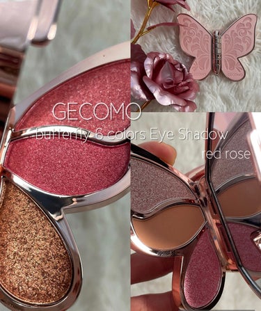 gecomo butterfly 6 colors Eye Shadowのクチコミ「蝶々がアイパレットに🥺🦋💓

#gecomo
#butterfly 6 colors Eye .....」（2枚目）