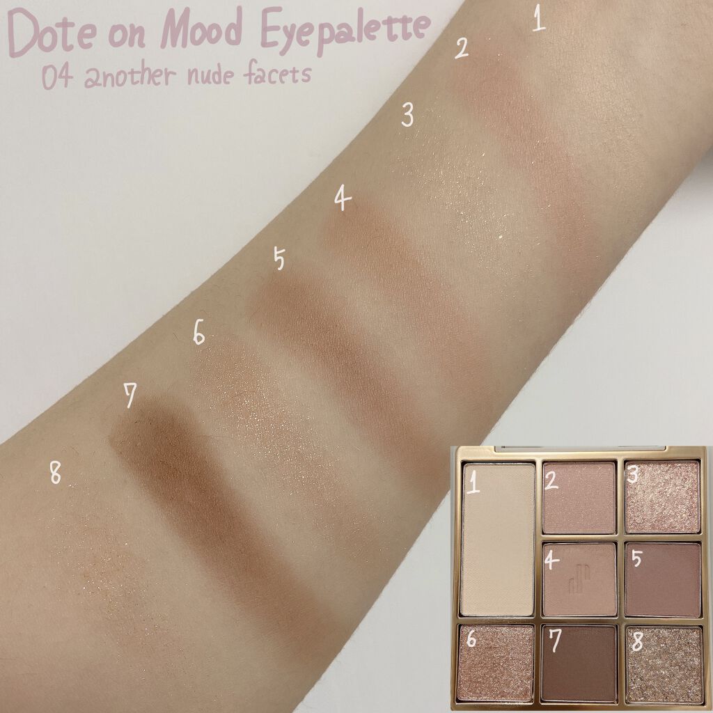ドットオンムードアイパレット 04 アナザーヌードファセット/Heart Percent/アイシャドウパレットを使ったクチコミ（2枚目）
