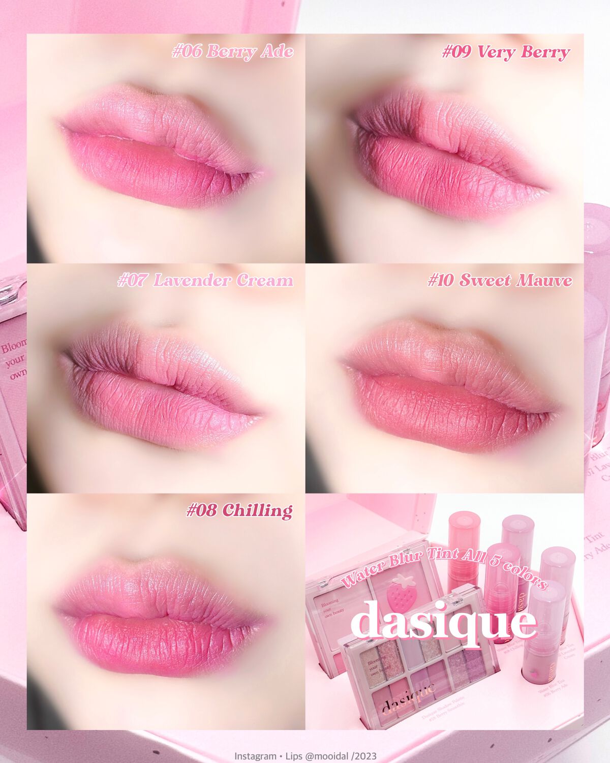 ウォーターブラーティント/dasique/リップティントを使ったクチコミ（1枚目）