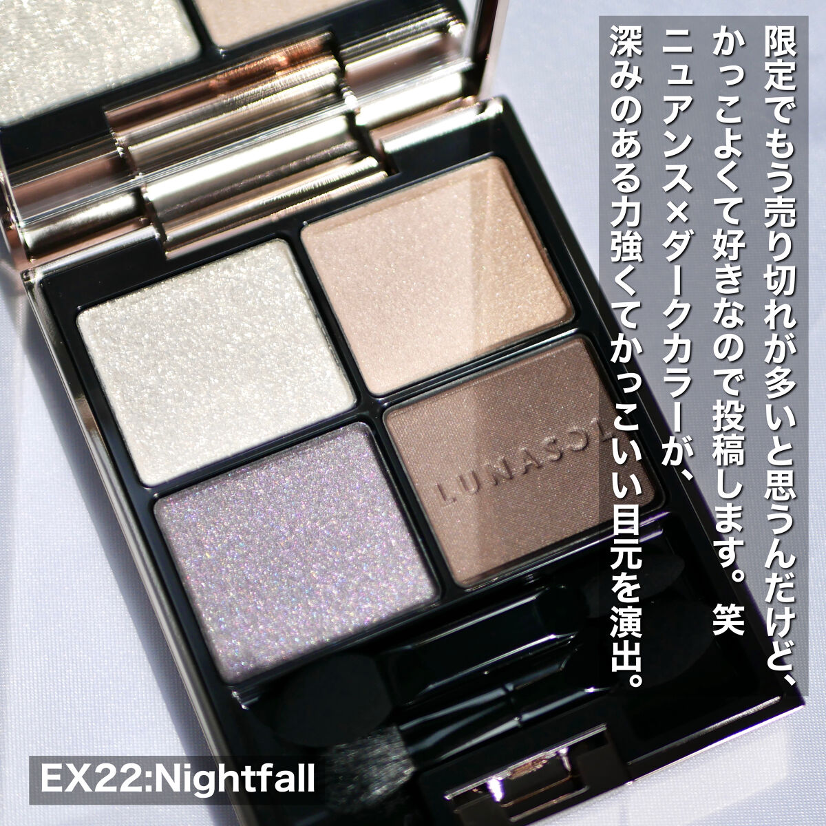 アイカラーレーション EX22 Nightfall（限定発売）/LUNASOL/アイシャドウパレットを使ったクチコミ（2枚目）