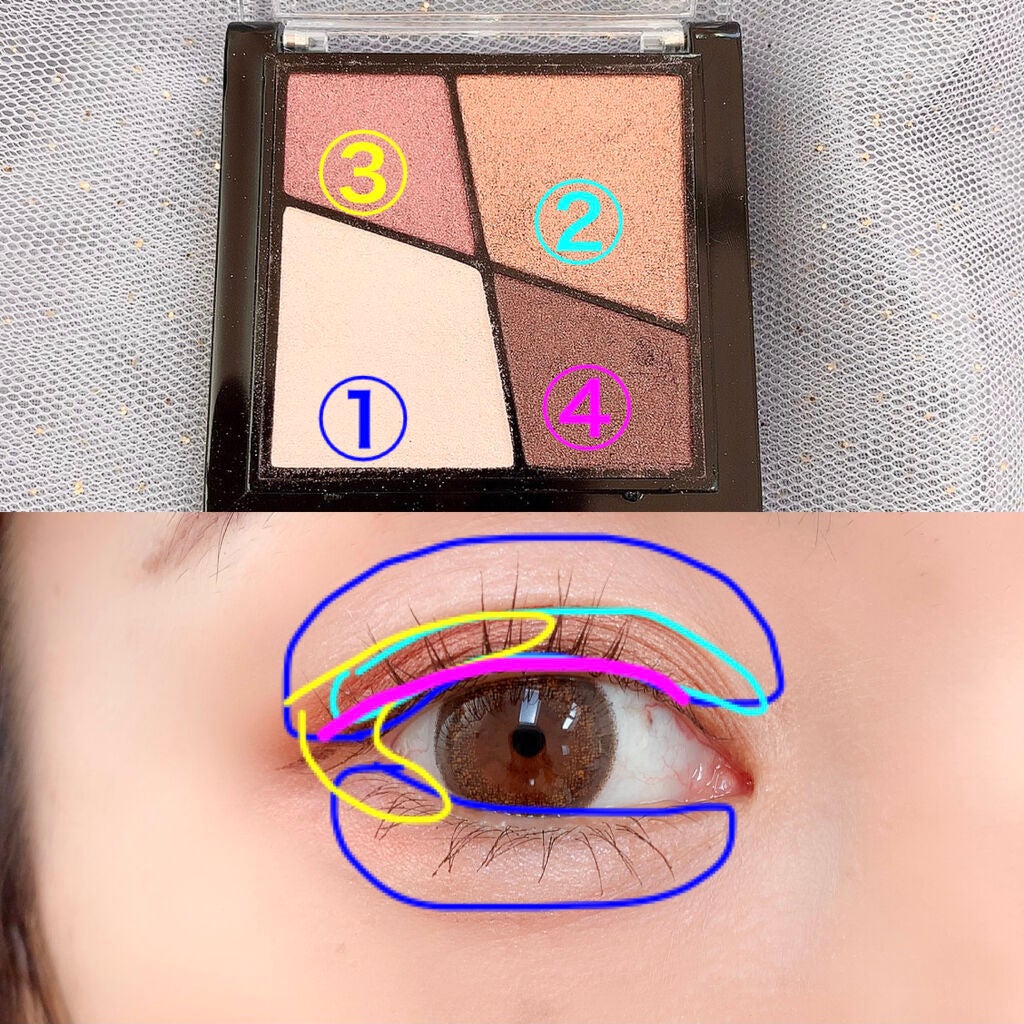 UR GLAM VELVET EYE COLOR PALETTE/U R GLAM/アイシャドウパレットを使ったクチコミ(3枚目)