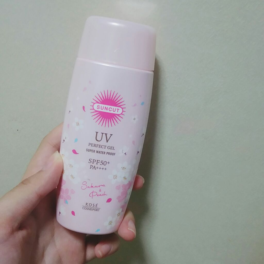 限定日焼け止め Uvケア フレグランスuv パーフェクトジェル 桜 ピーチの香り サンカット の口コミ 投稿024 ﾟこんにちは お By おりおり Oriori Lips