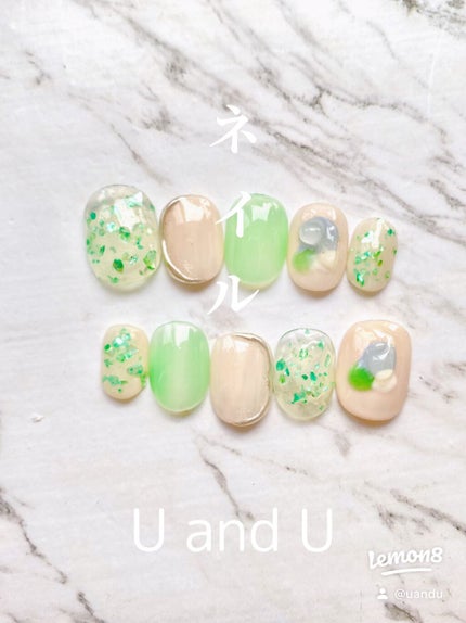 とり on LIPS 「涼しいネイル〜🎐#ネイルチップ#ジェルネイル#ネイルデザイン#..」(1枚目)