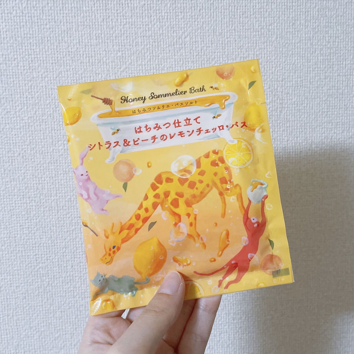 はちみつソムリエ バスソルト シトラス＆ピーチのレモンチェッロ・バス/charley/入浴剤を使ったクチコミ（1枚目）