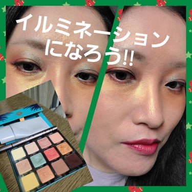 VISEART Étendu Palette   SOLEIL LA PLAGEのクチコミ「✨️✨️✨️🌿顔面イルミネーションになる!!🌿✨️✨️✨️✨️ 
#イルミネーションメイク 
.....」（1枚目）