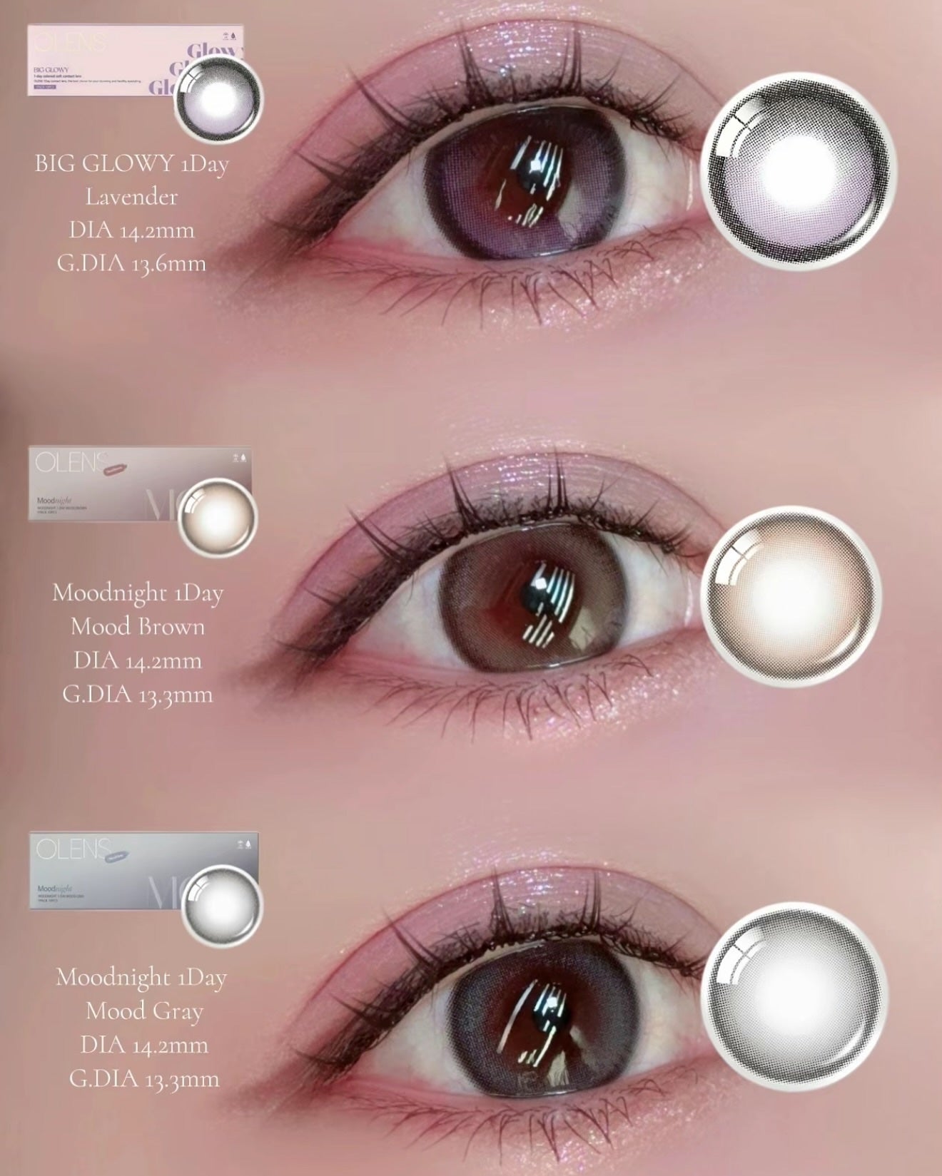 Moodnight 1day/OLENS/カラーコンタクトレンズを使ったクチコミ(4枚目)