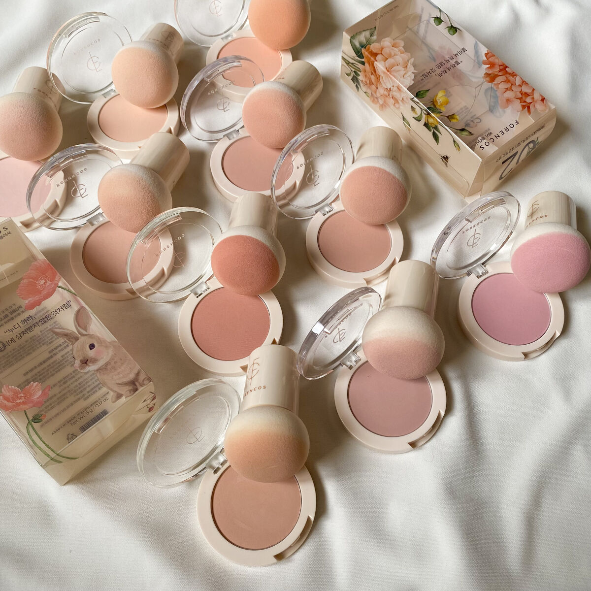 ベアブラッシャー パフ付き/フォレンコス/パウダーチークを使ったクチコミ（3枚目）