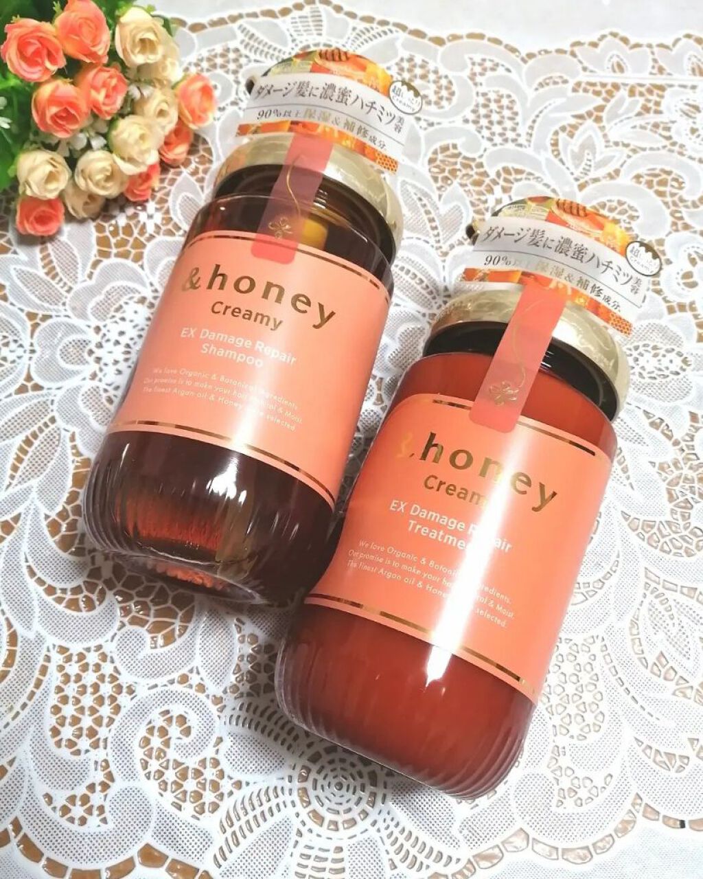 Creamy EXダメージリペアシャンプー1.0/ヘアトリートメント2.0/&honey/市販シャンプーを使ったクチコミ（1枚目）