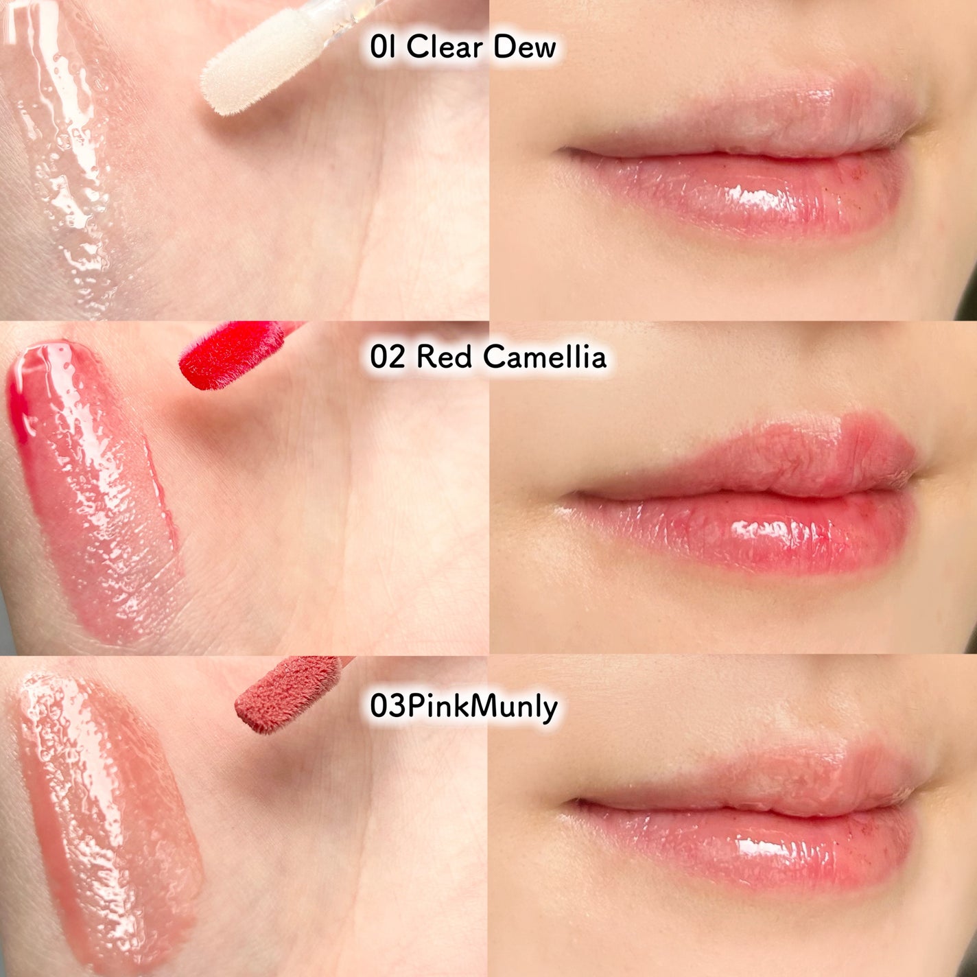 ナチュラルブルームリップオイルセラム 3色セット/PINATE/リップグロスを使ったクチコミ(4枚目)