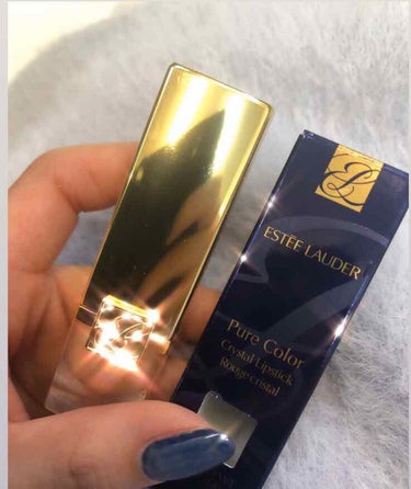 ピュア カラー クリスタル シアー リップスティック 01 クリスタル ベビー クリーム/ESTEE LAUDER/口紅を使ったクチコミ（1枚目）