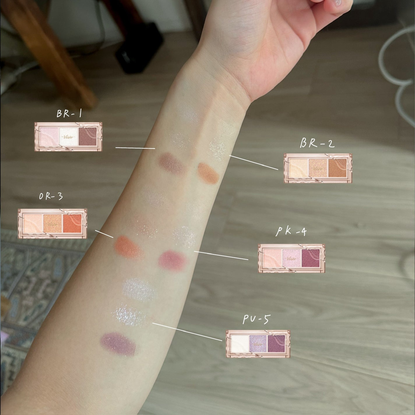 キラー アイ トリオ/Visée/アイシャドウパレットを使ったクチコミ(1枚目)