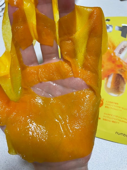 5番 白玉グルタチオンCふりかけマスク/numbuzin/シートマスク・パックを使ったクチコミ(3枚目)