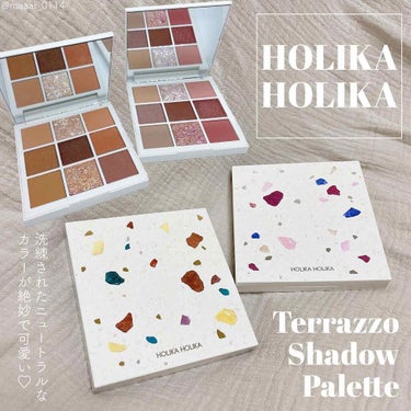HOLIKA HOLIKA TERRAZZO Shadow paletteのクチコミ「＼洗練されたカラーが絶妙でかわいい／
【 韓国コスメ HolikaHolika アイシャドウ】.....」（1枚目）
