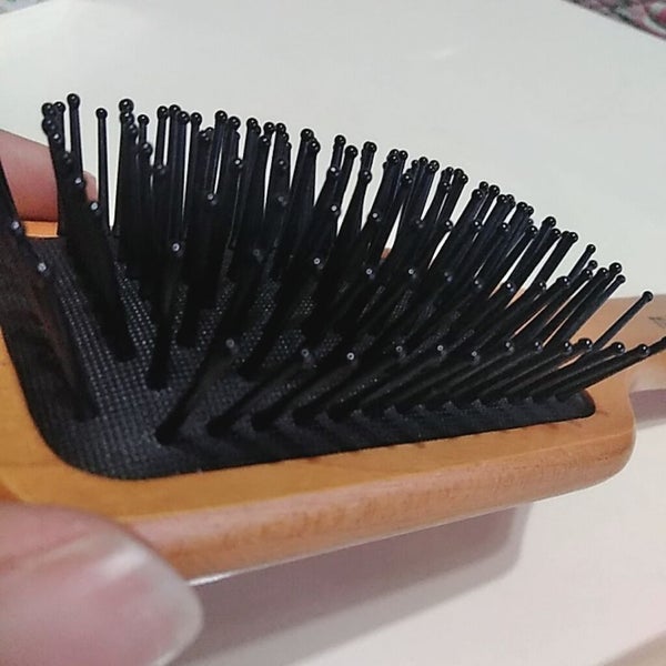 ふかふかクッションのミニパドルブラシ/マペペ/ヘアブラシ by 和みるく🍼