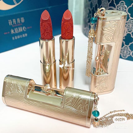 百花同心錠 彫刻リップ/花西子/口紅を使ったクチコミ(6枚目)