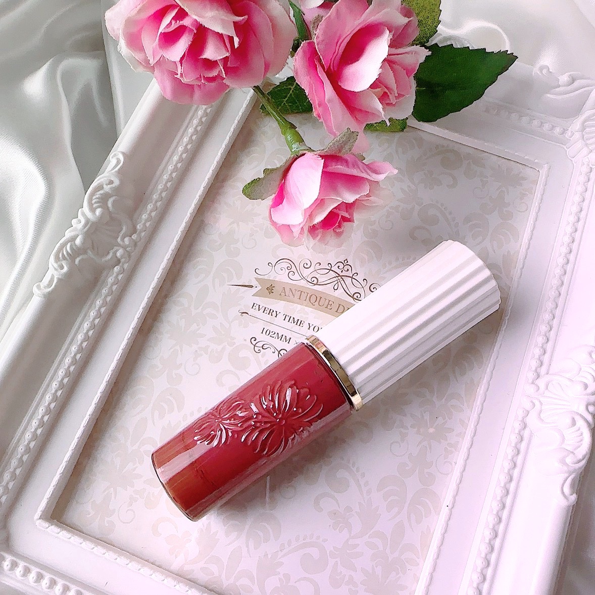 リキッドルージュ シャイン(1/5新発売) 05 アプレミディ（リラックスタイムもシックにきめるローズブラウン）/PAUL & JOE BEAUTE/口紅を使ったクチコミ（1枚目）