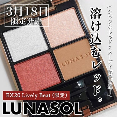 アイカラーレーション EX20 Lively Beat（限定発売）/LUNASOL/アイシャドウパレットを使ったクチコミ（1枚目）