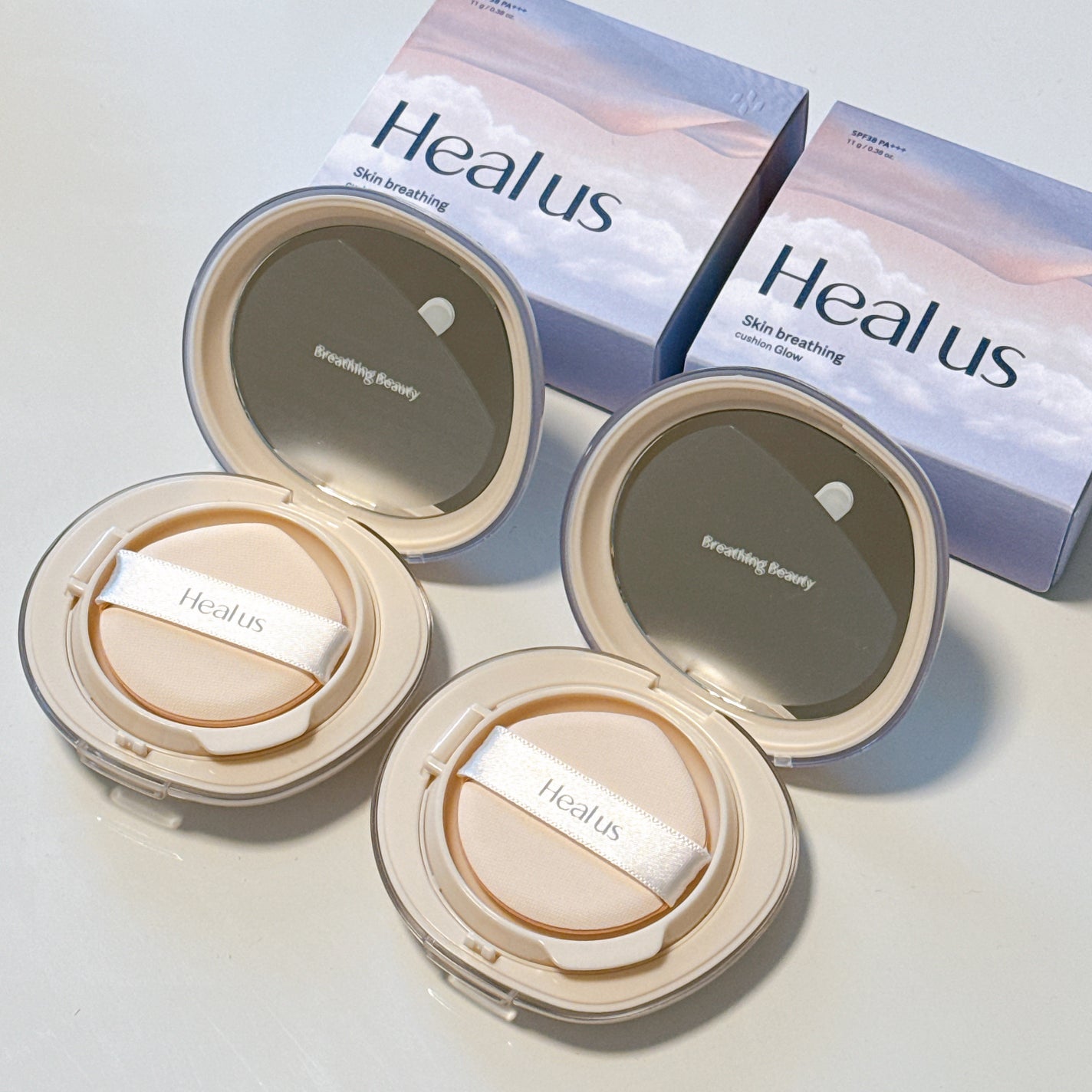 ブリージンググロークッション/Healus/クッションファンデーションを使ったクチコミ(2枚目)