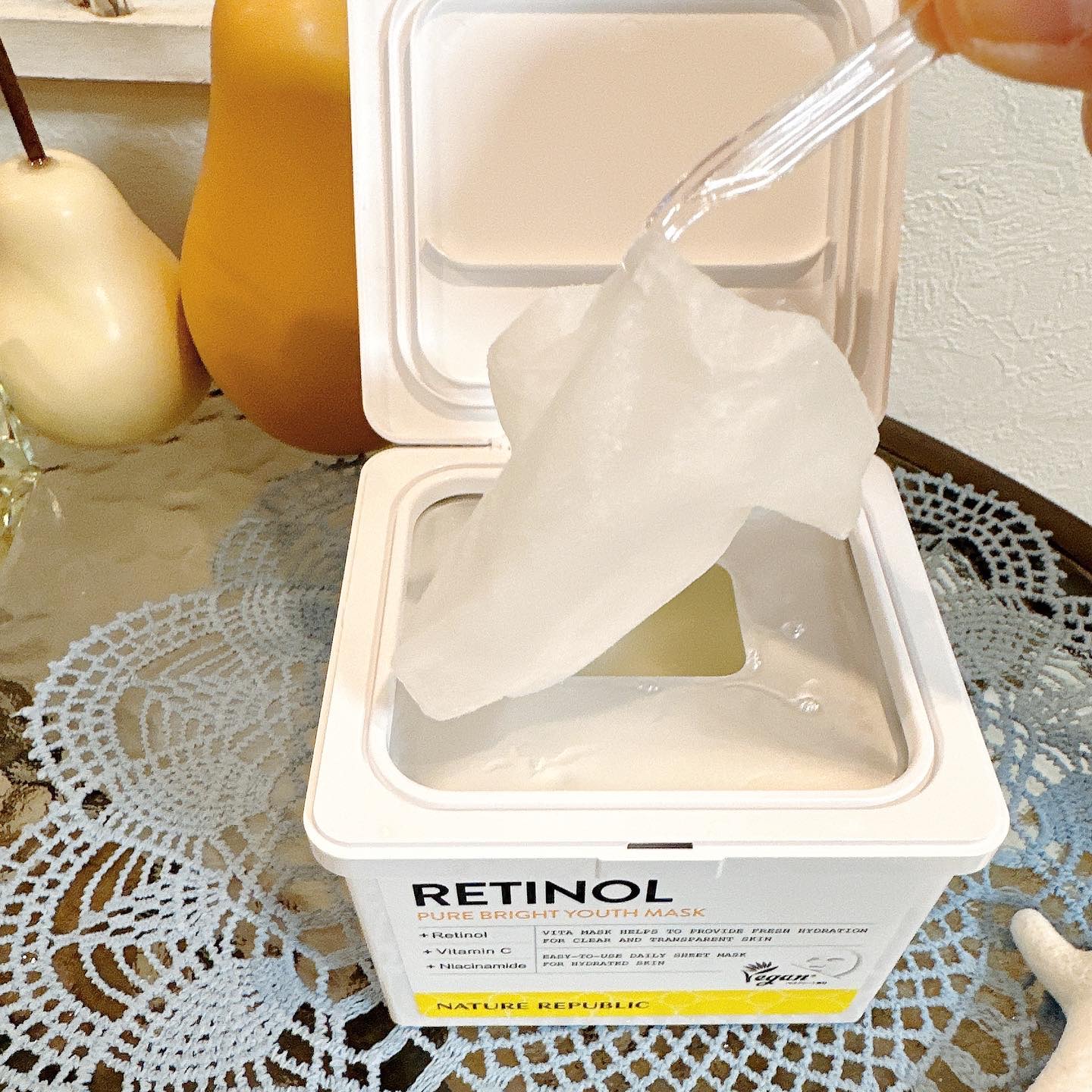 キューブマスク レチノール/ネイチャーリパブリック/シートマスク・パックを使ったクチコミ（3枚目）
