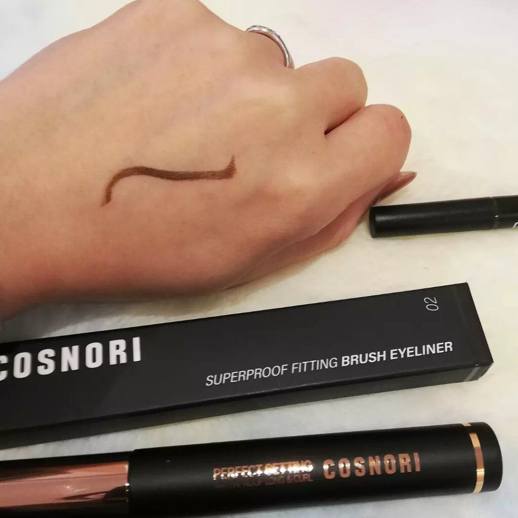 スーパープルーフフィッテイングブラシアイライナー 02ブラックブラウン/COSNORI/ペンシルアイライナーを使ったクチコミ（3枚目）