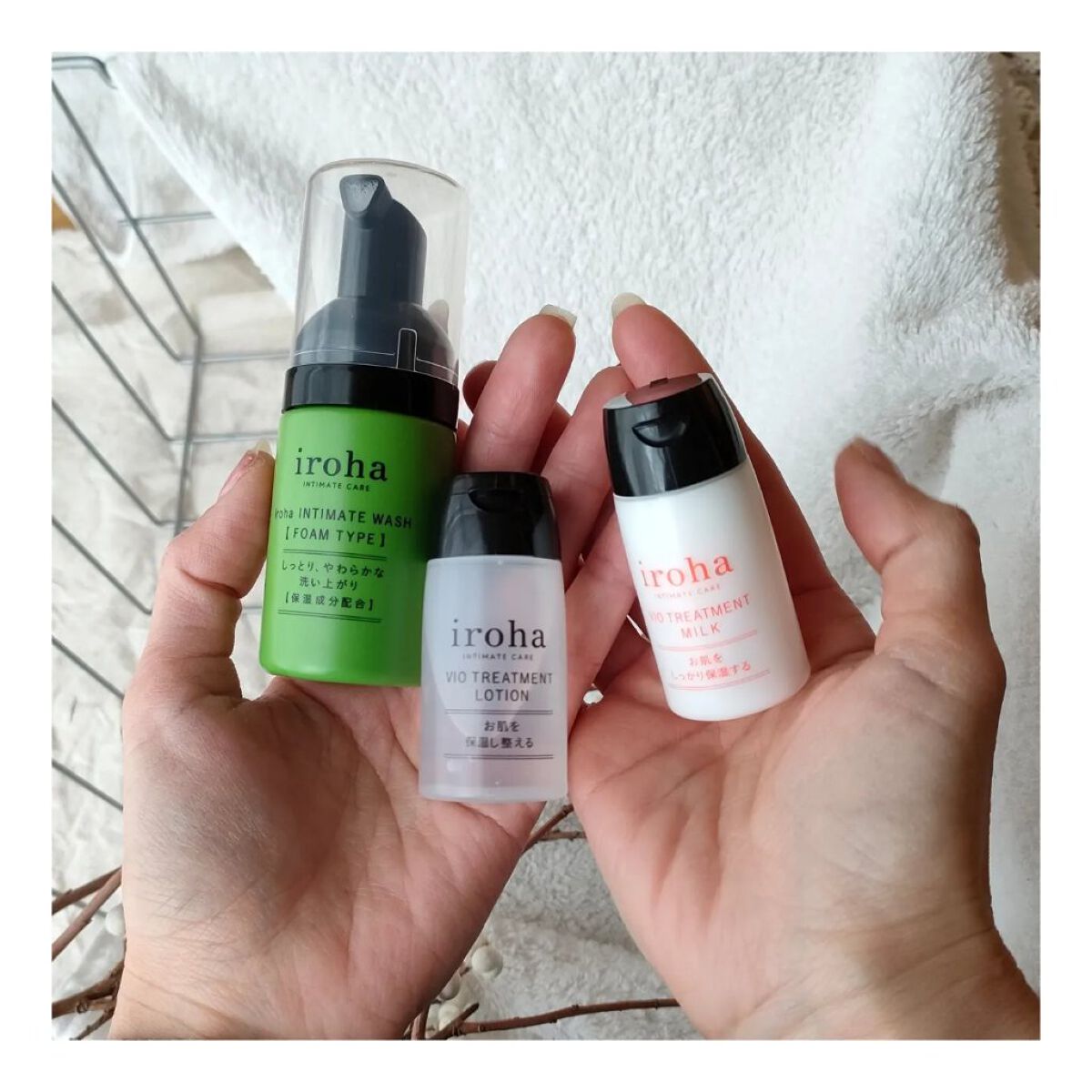 ・
 iroha INTIMATE CARE TRIALSET
をご提供いただき3週間程使ってみました🫧

こちらはデリケートゾーン用⁡のソープに加えローションとミルクもセットで試せるトライアルセットになっております✨⁡
⁡⁡
⁡私はデリ