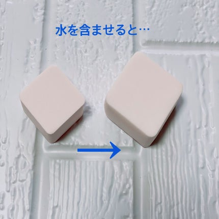 メイクアップスポンジ(バリューパック ウェッジ型 30個)/DAISO/パフ・スポンジを使ったクチコミ(2枚目)
