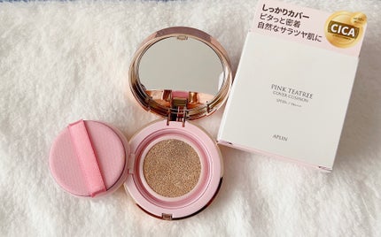 ピンクティーツリーカバークッション/APLIN/クッションファンデーションを使ったクチコミ(2枚目)