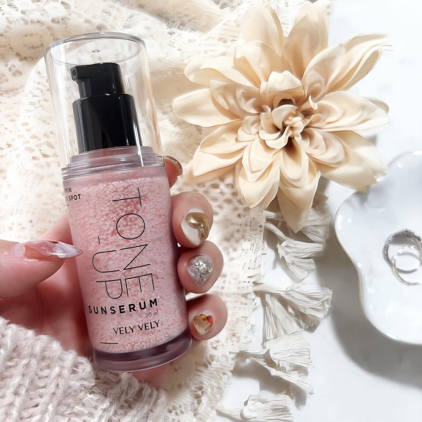 ビタミントーンアップサンセラム/VELY VELY/日焼け止めローションを使ったクチコミ(1枚目)