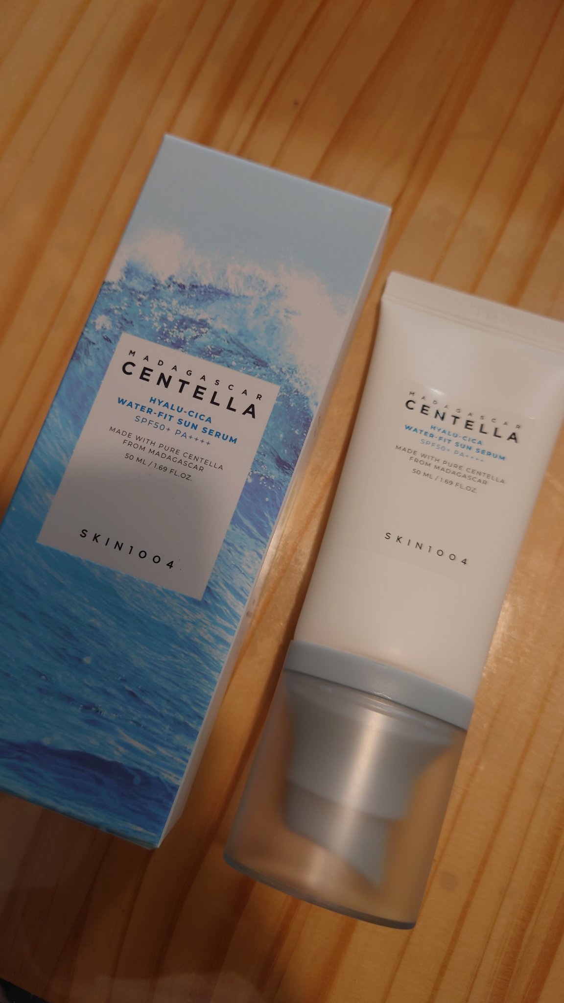 ヒアルーシカ ウォーターフィット サンセラム/SKIN1004/日焼け止めローションを使ったクチコミ（1枚目）