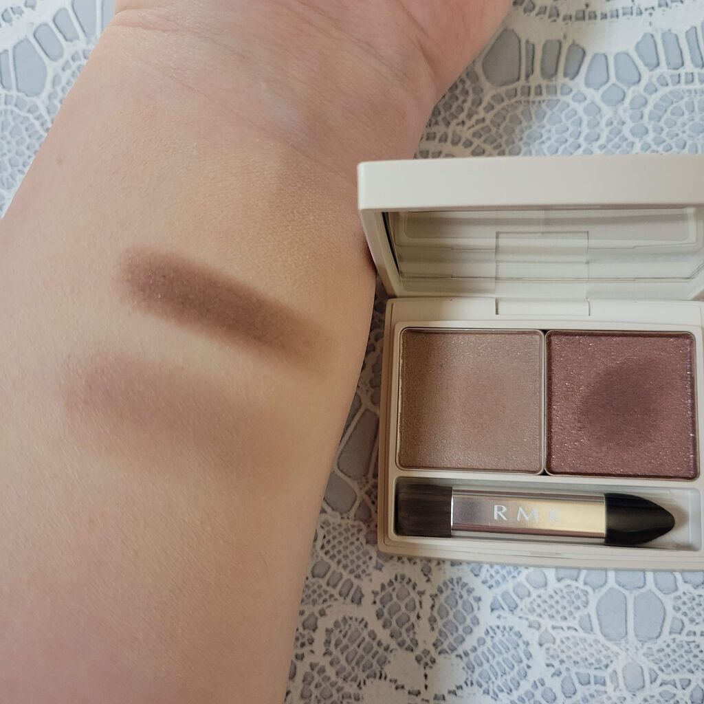 スプリングブレイズ デュオアイシャドウ 01 スプリングトープ/RMK/アイシャドウパレットを使ったクチコミ（2枚目）