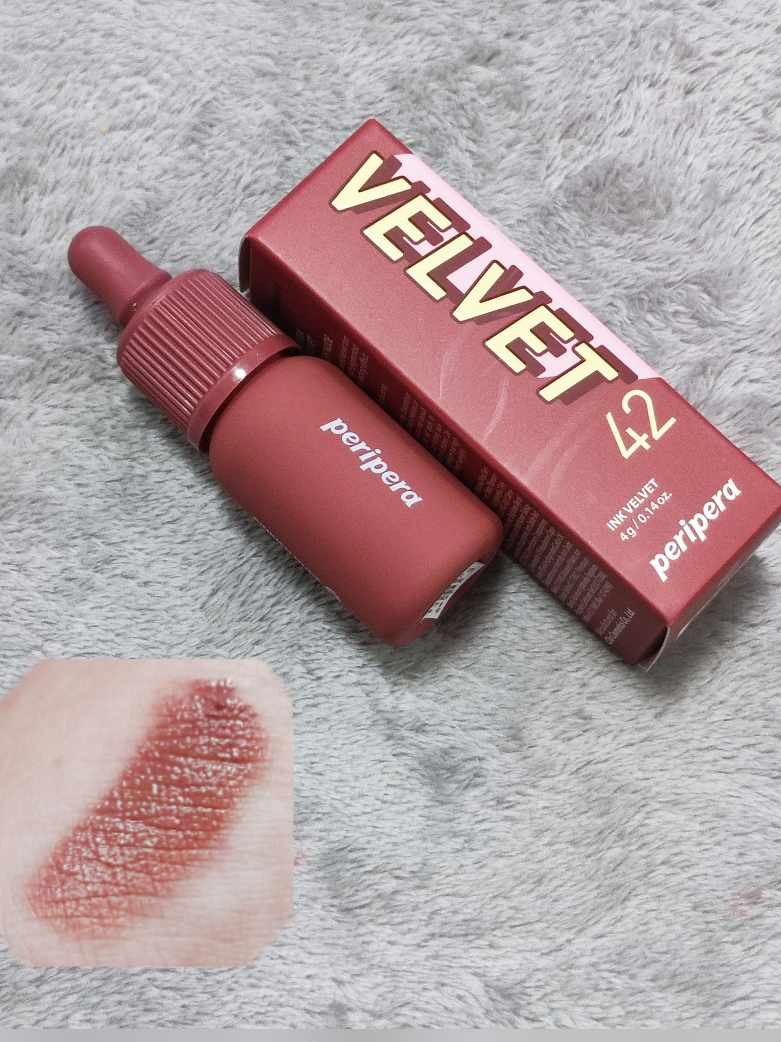 インク ベルベット 42 ピンキッシュ ヌード(PINKISH NUDE)/PERIPERA/口紅を使ったクチコミ（1枚目）