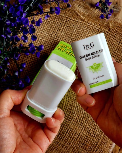 グリーンマイルドサンスティック SPF50+ PA++++/Dr.G/日焼け止めスティックを使ったクチコミ(3枚目)