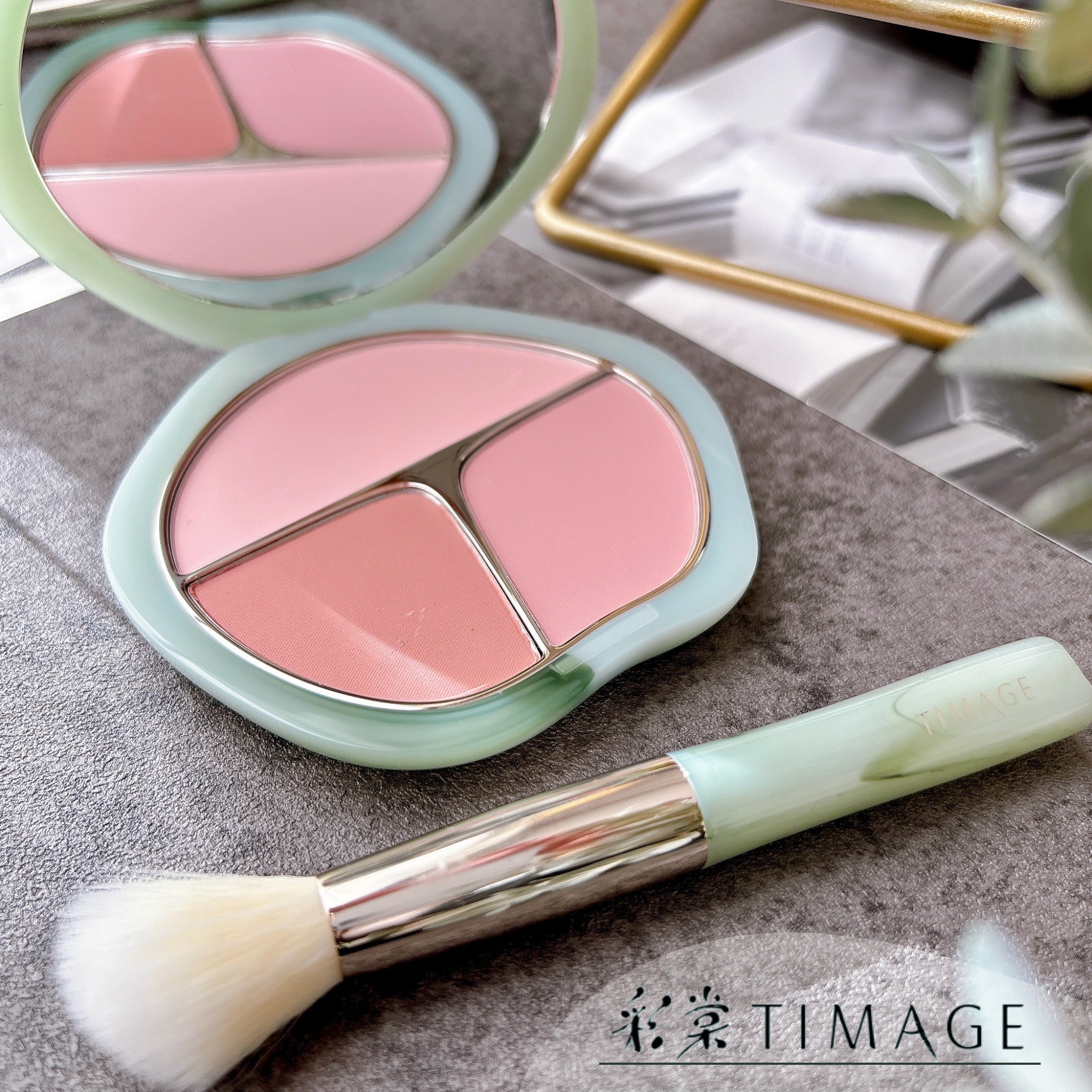 TIMAGE  3色チークパレット/TIMAGE/パウダーチークを使ったクチコミ（1枚目）