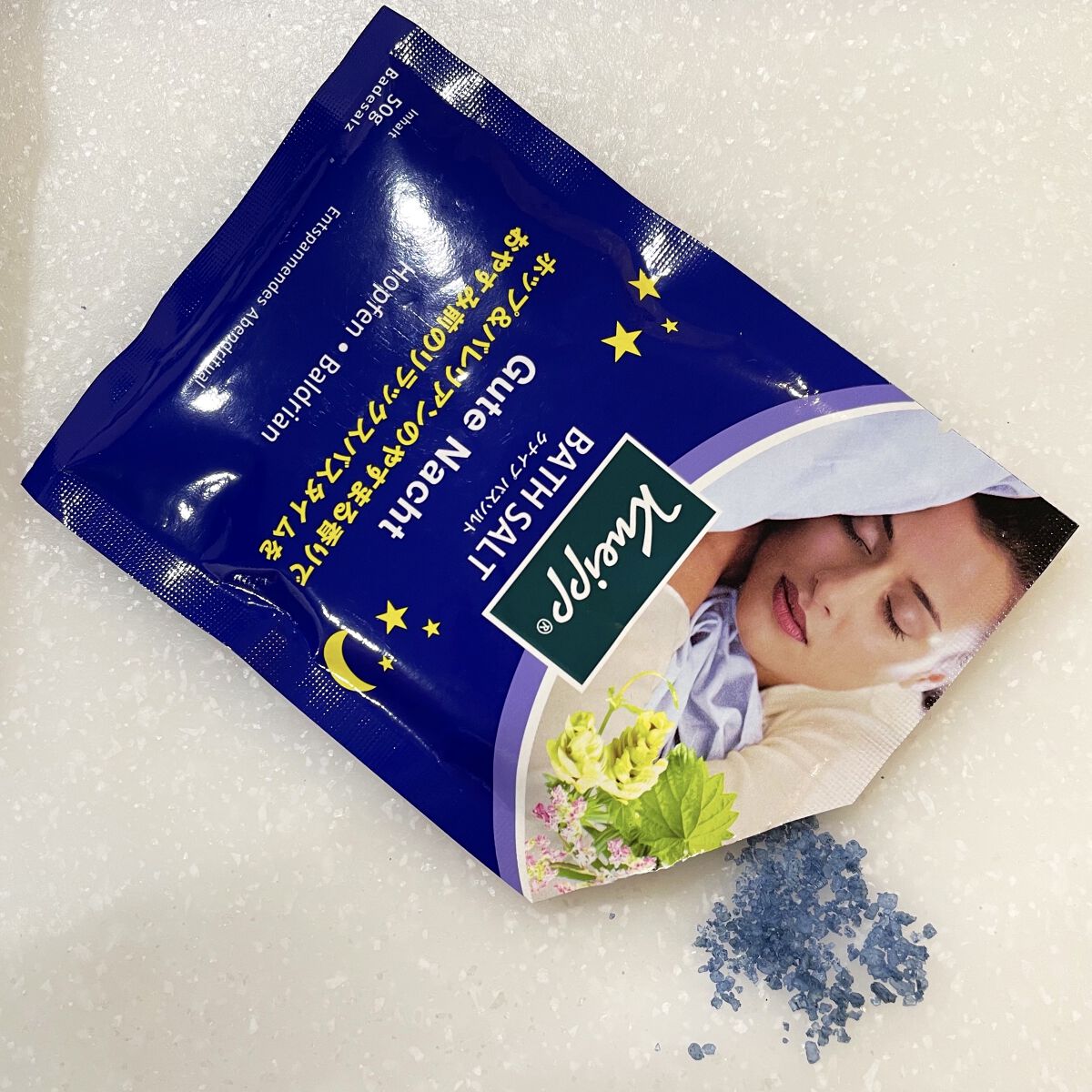 クナイプ グーテナハト バスソルト ホップ＆バレリアンの香り 50g【旧】/クナイプ/無機塩系入浴剤を使ったクチコミ（3枚目）
