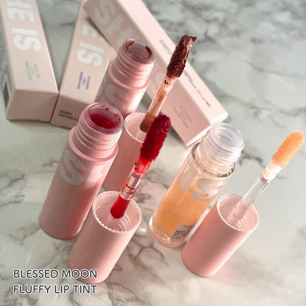 フラッフィリップティント/BLESSED MOON/リップティントを使ったクチコミ（2枚目）