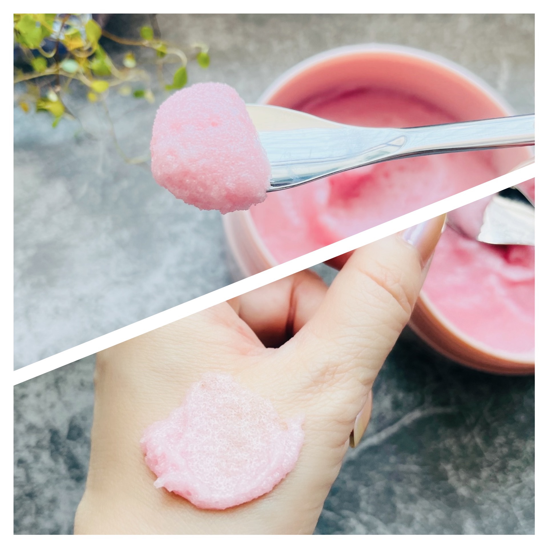 Q+Me スウィート ボム タラソ スクラブ/AGARISM/バストケア・ヒップケアを使ったクチコミ（3枚目）