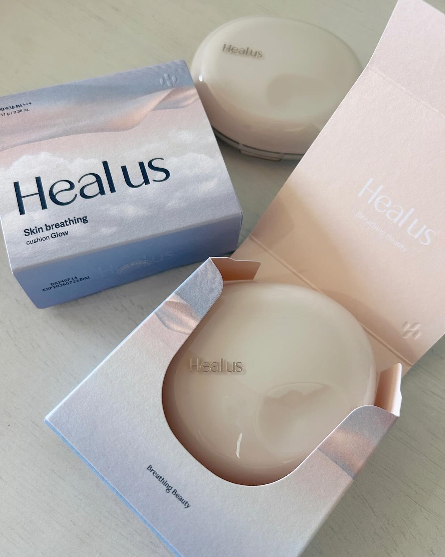 ブリージンググロークッション/Healus/クッションファンデーションを使ったクチコミ(1枚目)