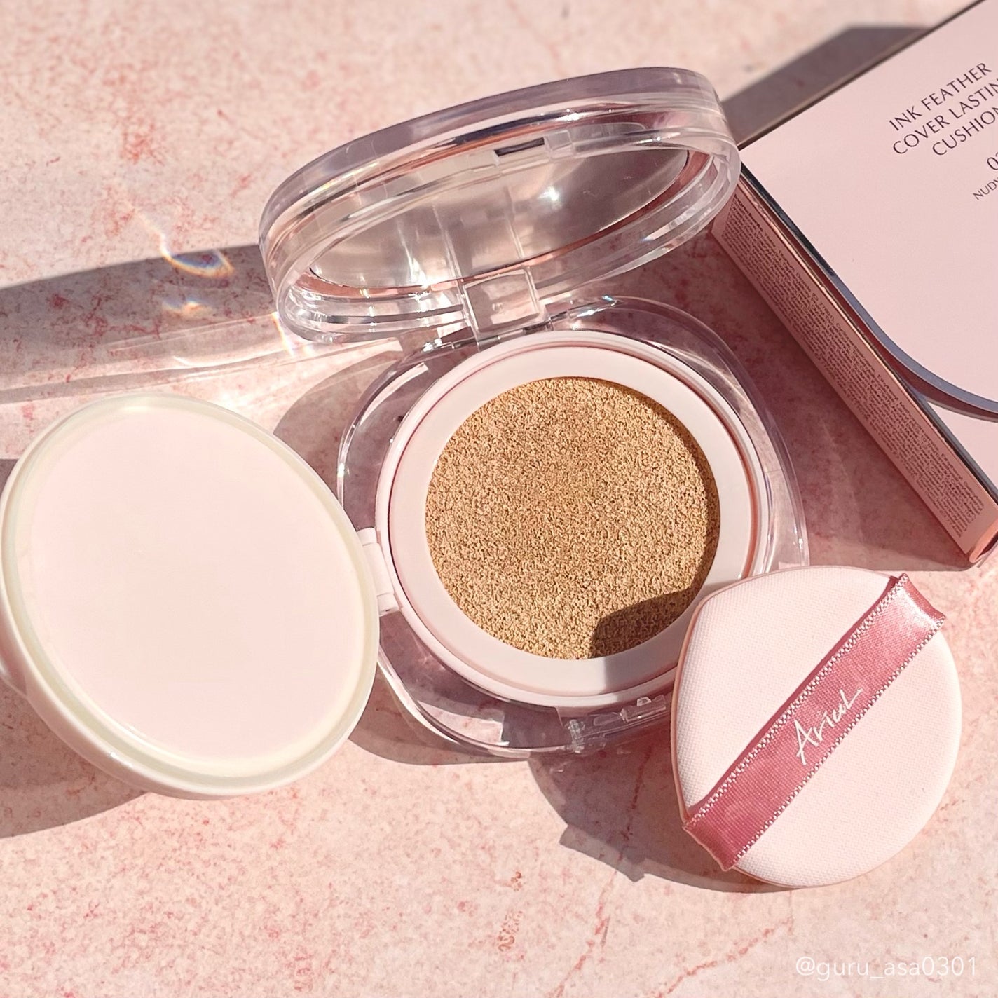 アリウル インクフェザーカバーラスティングクッション/Ariul/クッションファンデーションを使ったクチコミ(4枚目)