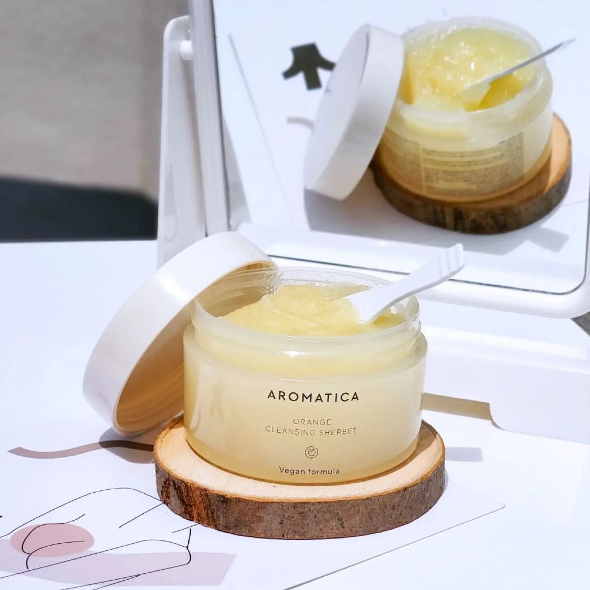 オレンジクレンジングシャーベット/AROMATICA/クレンジングバームを使ったクチコミ(1枚目)