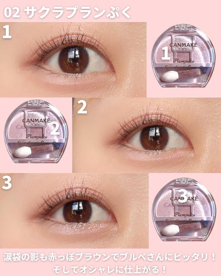 プランぷくコーデアイズ/キャンメイク/パウダーアイシャドウを使ったクチコミ(10枚目)