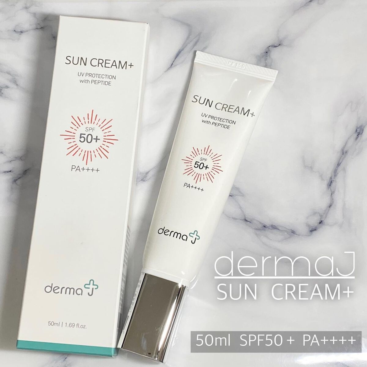 サンクリーム＋/ DermaJ/日焼け止めクリームを使ったクチコミ（1枚目）