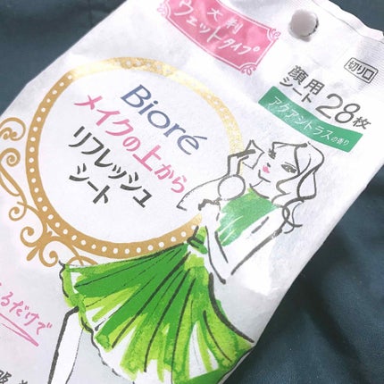 メイクの上からリフレッシュシート/ビオレ/フェイスシートを使ったクチコミ(1枚目)